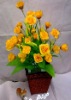plastic yellow rose