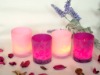 Glass candle holder for home decoration