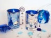 Glass candle holder for home decoration