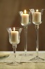 Stemed Glass Candle Holder Set