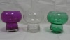 Glass hurricane candle holder