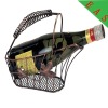 Wholesale metal wine holder wine basket wine rack iron wine shelf