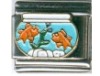 Wholesale gold fish bowl charm,stainless italian charms,fashion italian charms