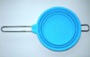 collapsible silicone strainer