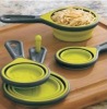 Wholesale 2011 newest design with handle Silicon collapsible colander