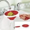 Wholesale 2011 newest design with handle Silicon collapsible colander