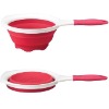 Wholesale 2011 newest design with handle Silicon collapsible colander