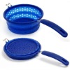 Wholesale 2011 newest design with handle Silicon collapsible colander
