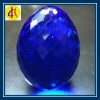 Wholesale Blue Egg Checker Board Cut Synthetic Crystal Loose Gems