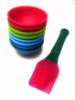silicone cake pan and brush