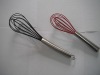Wholesale 4'' silicone egg whisk with metal handle