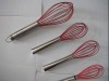 Wholesale silicone egg whisk with metal handle