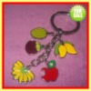 Wholesale fruit key holders metal keyrings