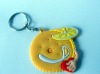 Wholesale 3D soft PVC lemon keychain/ fruit keychain/ keyring
