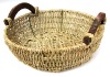 Wholesale Round Straw Rope Woven Fruit Basket