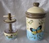 Wholesale ceramic garlic holder ,herb mill , grater plater