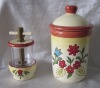 Wholesale ceramic garlic holder ,herb mill , grater plater