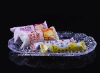 Wholesale Crystal glass Breakfast plate,cookie and cake dinner plate
