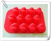 Wholesale red heart silicone ice cube