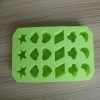 Wholesale green color space shapes silicone ice cube