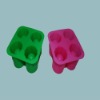 Wholesale Lovely colorful heart shape silicone ice cube tray