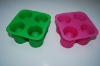 Wholesale Lovely colorful heart shape silicone ice cube tray