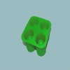 Wholesale Lovely colorful heart shape silicone ice cube tray