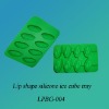 Green labiate silicone ice cube tray