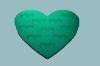Wholesale Lovely colorful heart shape silicone ice cube tray