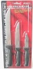 Wholesale 3 pcs Stainless Steel Kitchen Knife in Plastic Handle