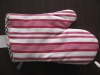 Wholesale Cotton canvas stripe printed oven mitt