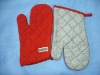 Wholesale one side 100%cotton another side silver coated oven mitt