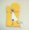 Wholesale 100%cotton fabric printed oven mitt