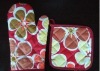 Wholesale fashion cotton oven mitt with potholder