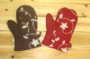 Wholesale 100%cotton fabric printed oven mitten