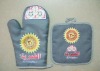 Wholesale fashion cotton oven mitt with potholder