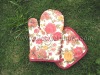 Wholesale flower printed oven mitt glove