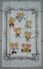 Wholesale high quality silk screen printed tea towel
