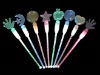 Flashing led plastic stirrer for drinks