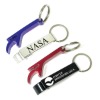 Plain aluminum can and bottle opener with split key ring