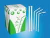 Plastic paper wrapped flexible drinking straw