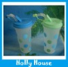 Wholesale Plastic water cup with straw
