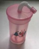 Wholesale plastic straw cup 350ML