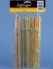 Wholesale Neon assorted color plastic flexible drinking straw