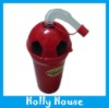 Wholesale Football water cup with straw