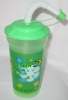 Wholesale plastic straw cup 450ml