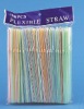 Wholesale 5210mm plastic flexible drinking straw 200pack