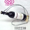Wholesale Wire frame & rattan wine stand&home decoration