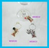 Wholesale Fashion alloy smile face glass wine charms set(MS0632)