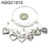 Wholesale Set of 6 pewter wine glass charms with holding ring